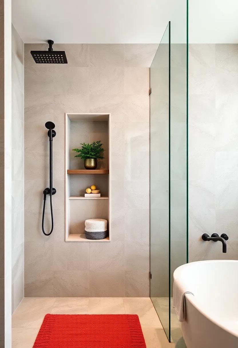 Corner shower⁢ Niche: Utilize‍ otherwise wasted​ corner⁢ space⁣ with a recessed niche‌ for shampoo and soap,ensuring everything is within reach while maintaining a clean ⁢aesthetic