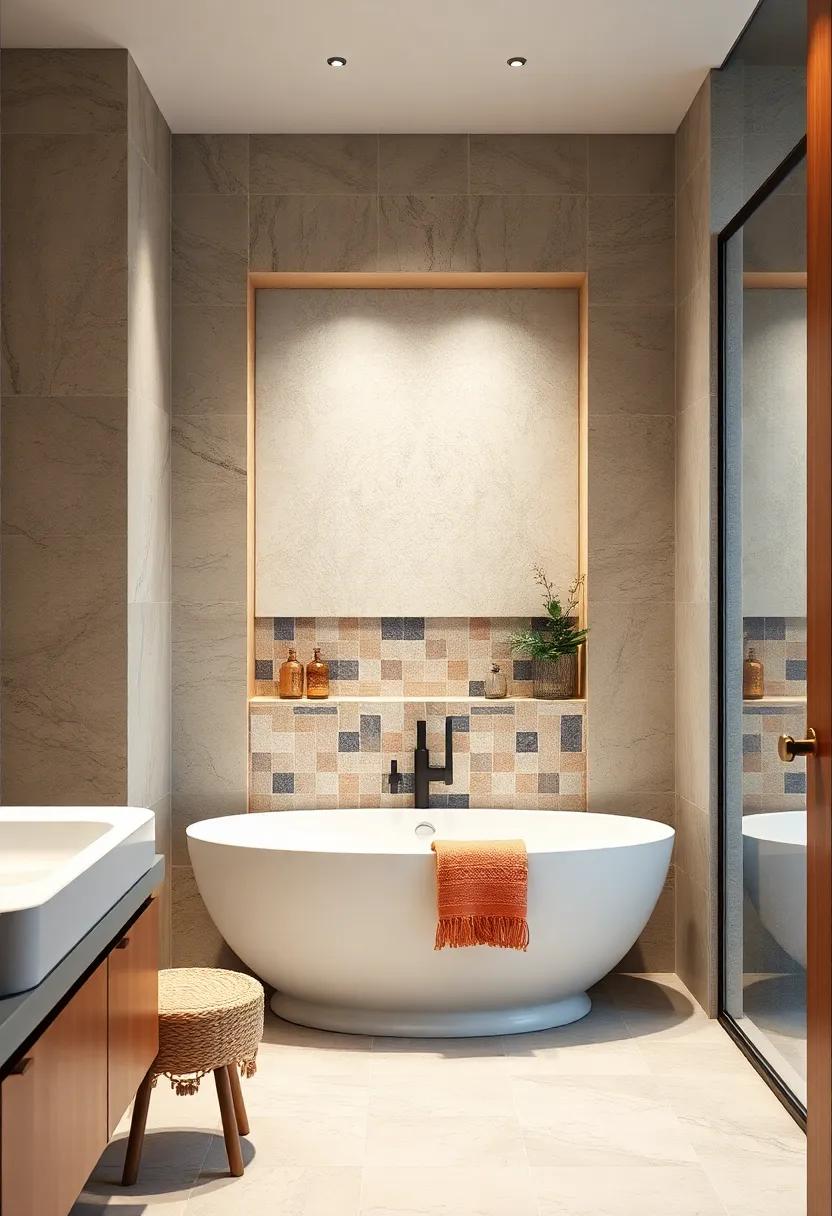 Decorative Tile Niche: Add a ⁣pop of color or⁣ pattern with a tile-backed niche that not ​only provides​ storage but ‍also serves as ​a striking design‌ element