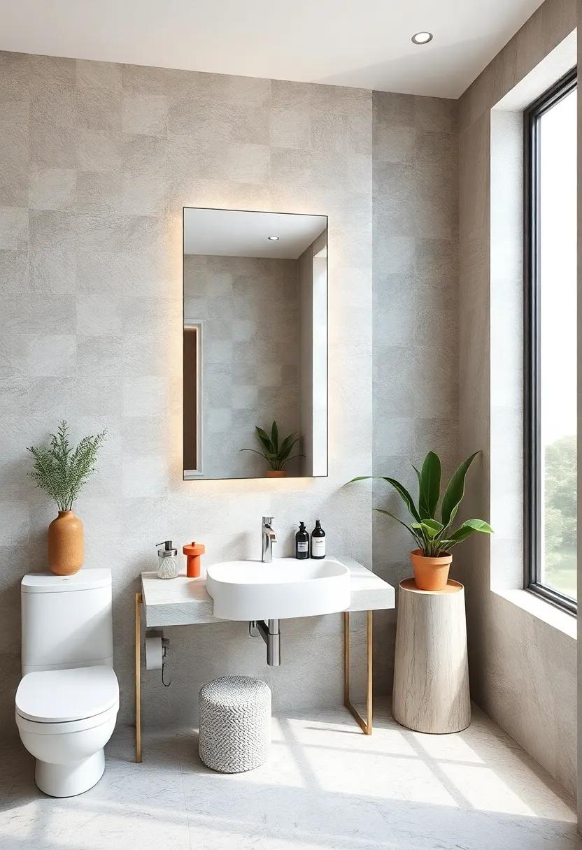 Dual-Purpose​ Mirror Niche: Incorporate a mirror that​ features a ‍hidden⁤ niche ‌behind it, perfect⁤ for stashing⁤ toiletries discreetly while ⁣enhancing the room’s natural​ light
