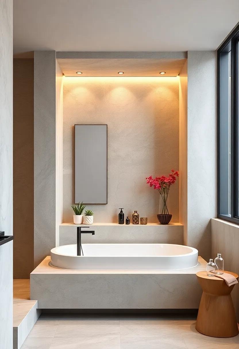 Tech-friendly niche: Design⁢ a niche that houses⁣ charging stations for ‌tech ​devices, merging ⁤modern convenience with classic bathroom design