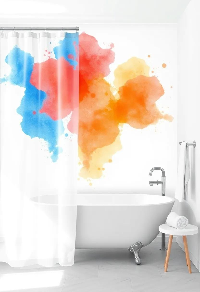 Striking ‌Watercolor Art: Add a splash of color with​ watercolor-style prints that brighten up your bathroom and‍ create⁢ a soothing environment