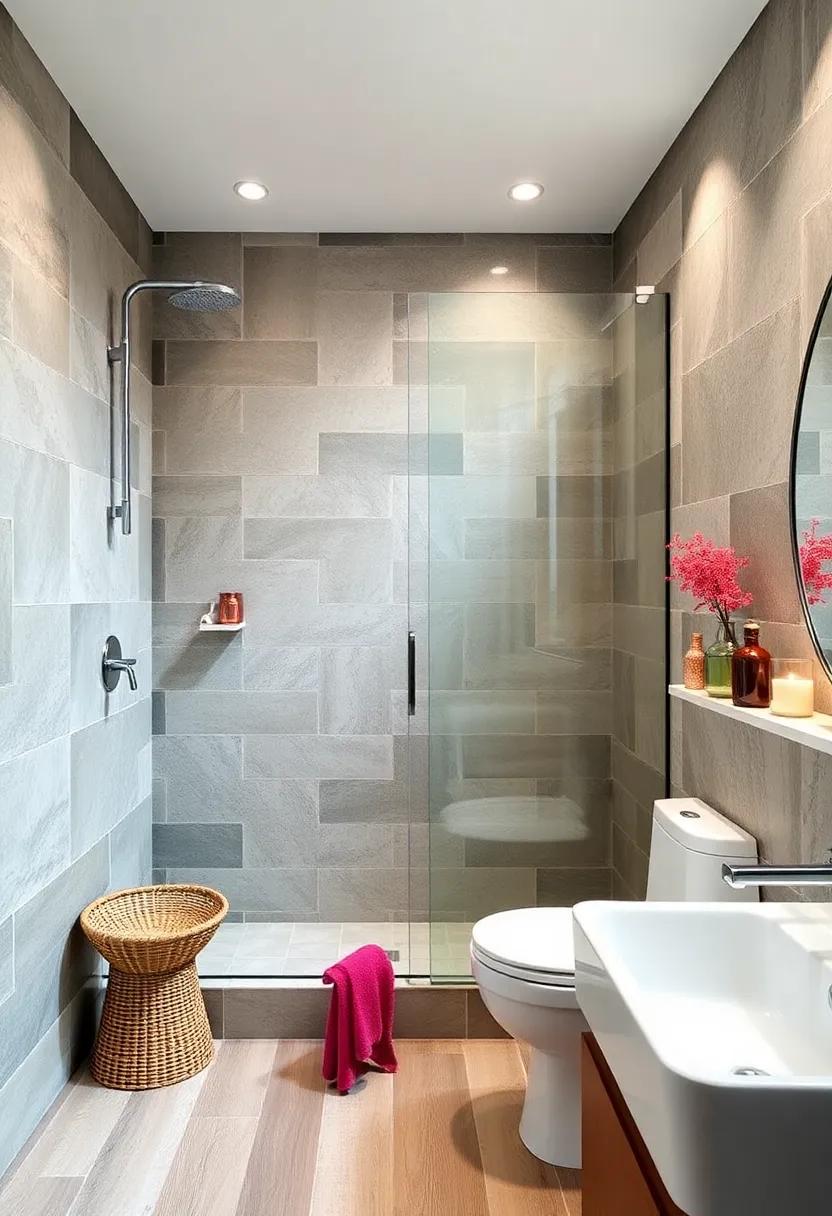 colorful Tiles:⁣ Play‌ with vibrant tile layouts or⁤ mosaics that reflect your personality and ⁤transform your‌ shower into a stunning feature