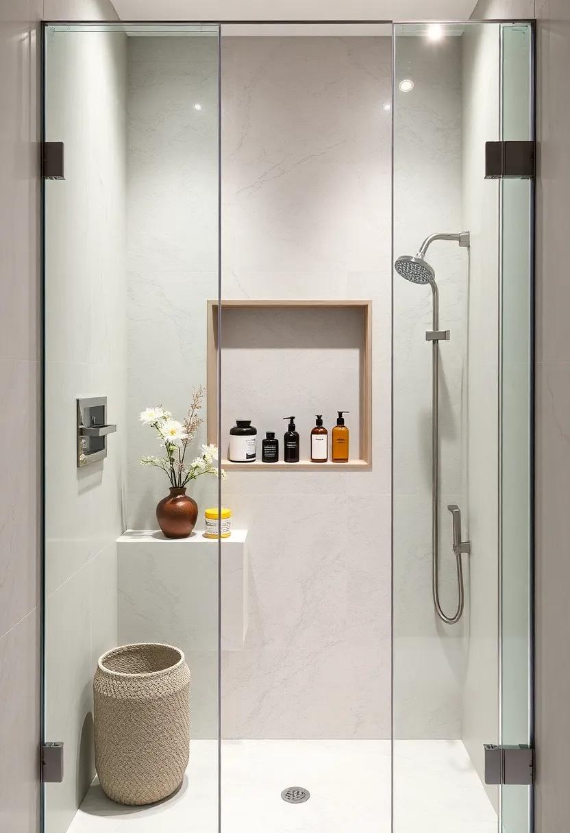 Framed ‌Shower Niche: Create a niche within the ⁣shower wall to hold your favorite products,‌ beautifully framed for ⁢both convenience⁢ and style