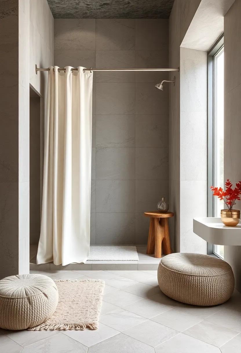 Luxurious Fabrics: Use plush rugs ​and ⁤shower curtains made from high-quality fabrics to elevate the comfort of​ your ⁤shower space