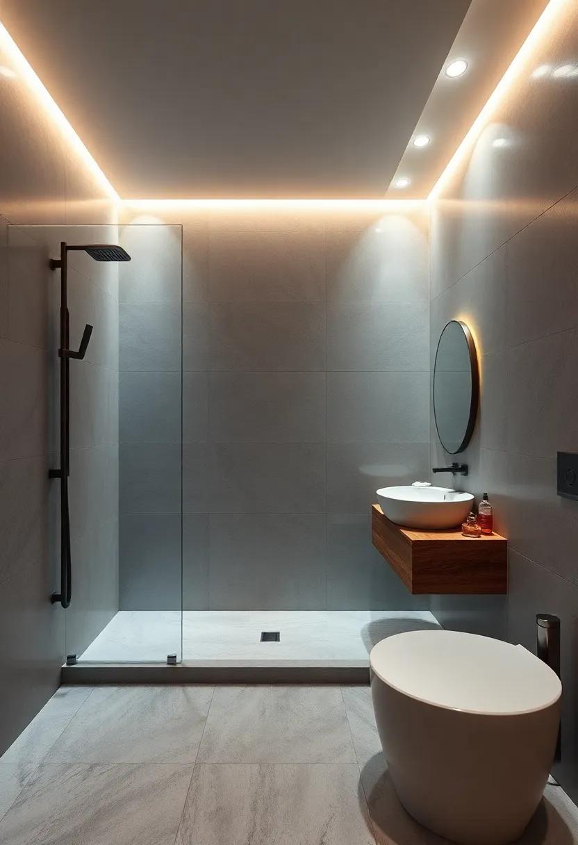 Mood⁢ Lighting: Integrate dimmable lights or LED strips to adjust the ⁢ambiance, allowing you to tailor your shower experience to ⁤your mood