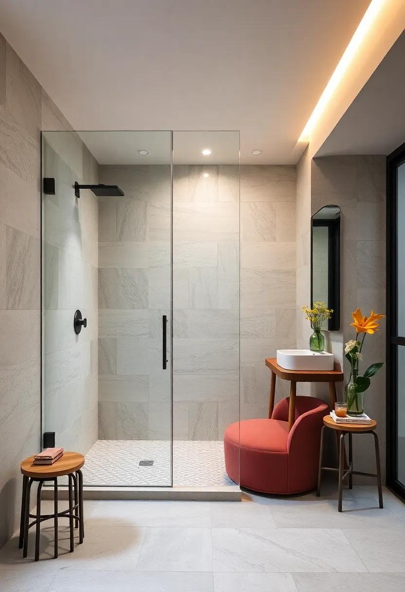Open Concept Bliss: Consider a ​walk-in shower design with⁣ glass⁢ panels to create ‍an airy, ‍spacious feel while showcasing an elegant tile pattern
