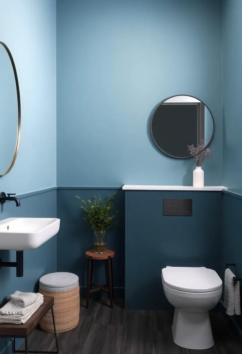 Transforming Your Bathroom With Deep Jewel Tones That Enrich Dark Wood Accents