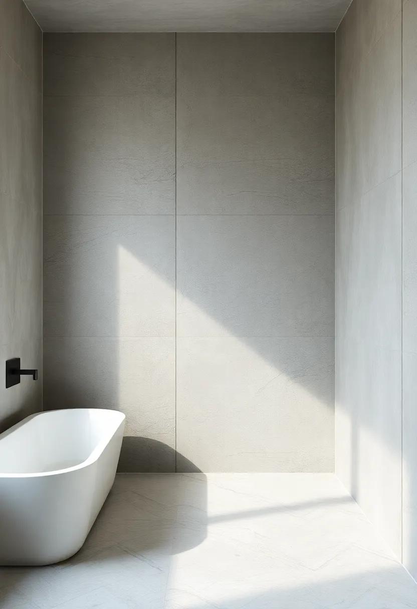 Minimalist Design Approaches To Concrete Bathroom Walls