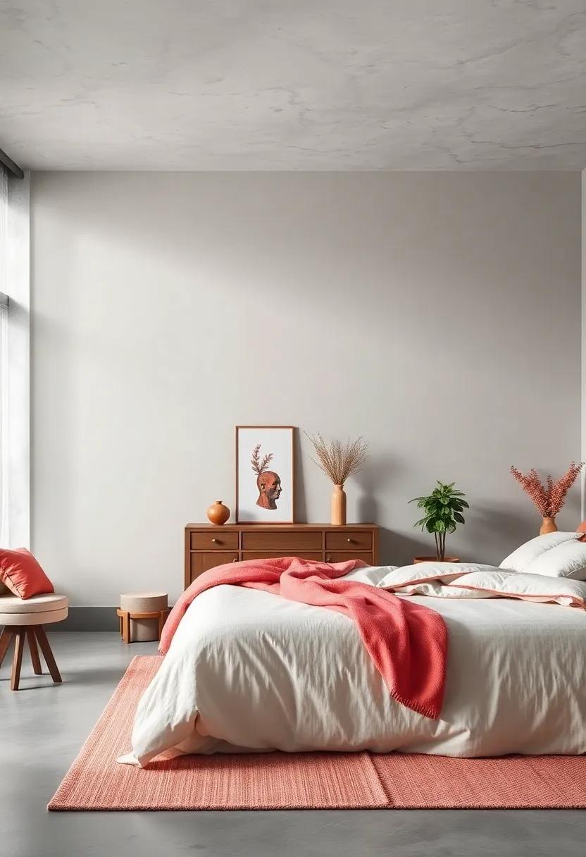 Soft Coral: Coral infuses a playful spirit,offering a cheerful energy against the ⁢serenity of gray shades