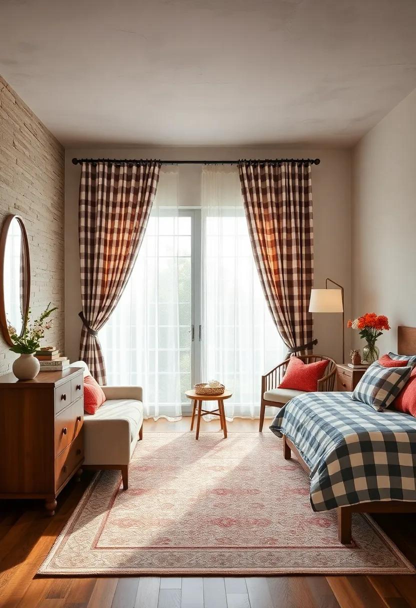 Classic Checks: ​Learn how gingham ⁤patterns can ⁤effectively bring​ a touch of quaint charm ​to your ⁢bedroom, perfect ‍for cultivating a cozy farmhouse look