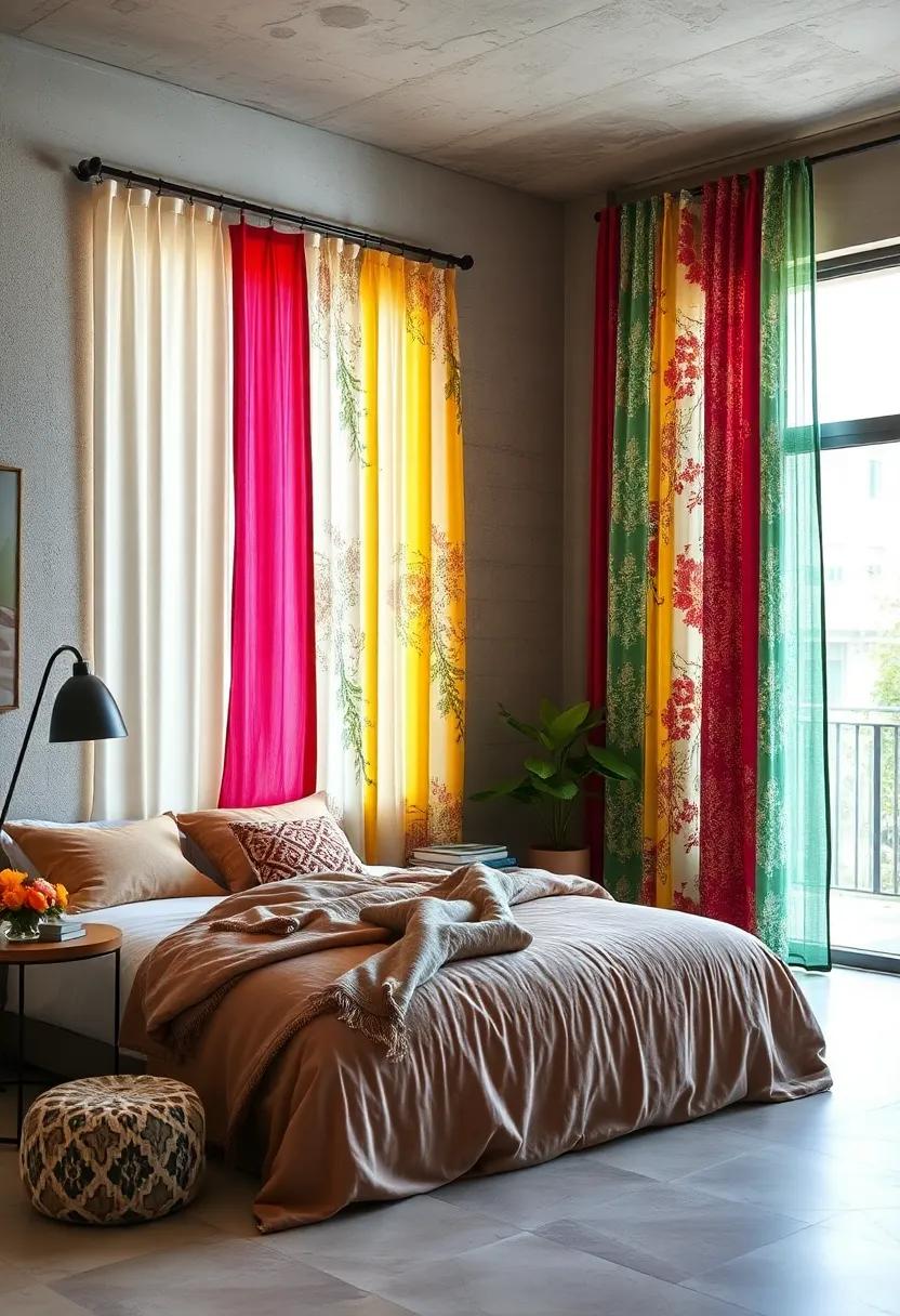 Color ⁢Block Vintage: ⁤See how mixing and matching vibrant vintage fabric swatches can create a bold and eclectic curtain design that beckons playful creativity