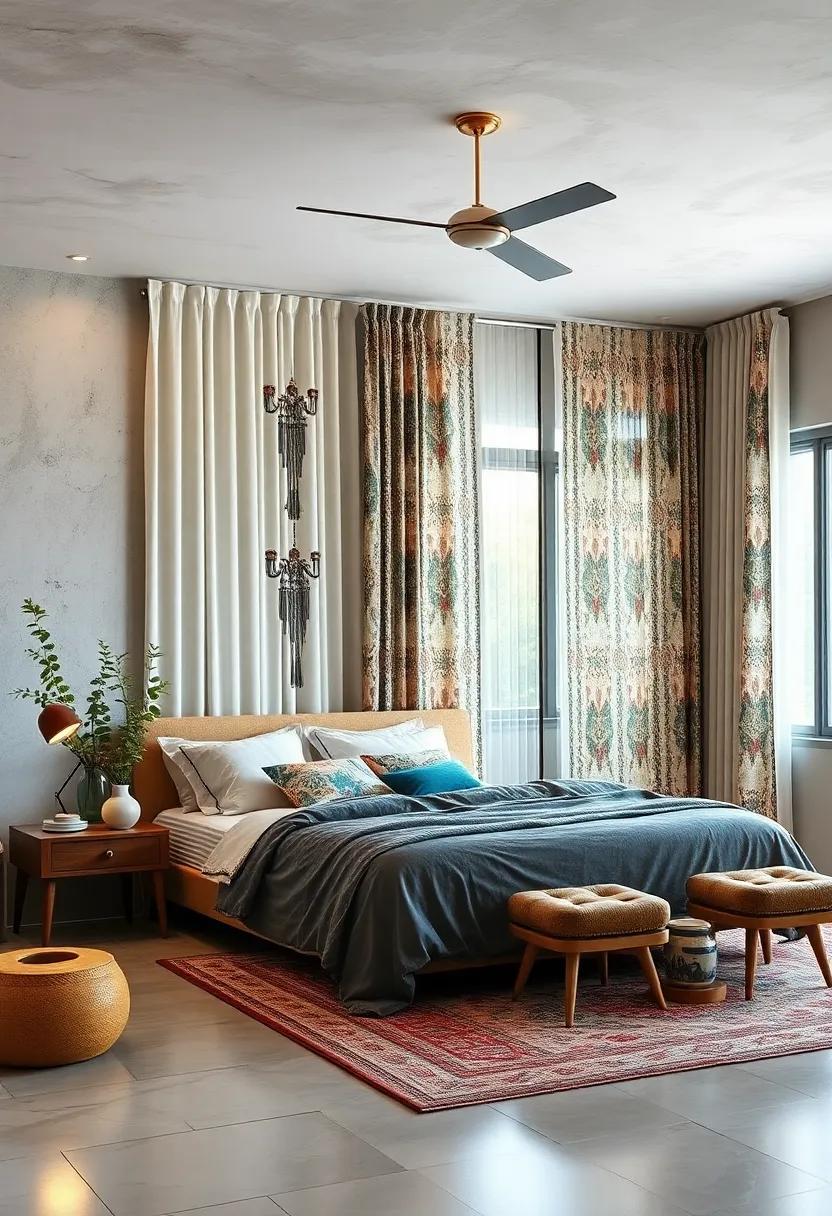 Global Inspiration: discover how using vintage ‌tribal ⁣prints for​ curtains can add a bold flair and cultural ⁤richness ⁣to your bedroom decor that reflects your travels