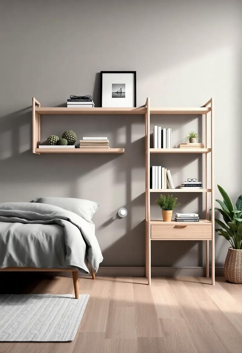 Utilizing ⁣Shelving for Unique ⁤bedside table⁣ Alternatives