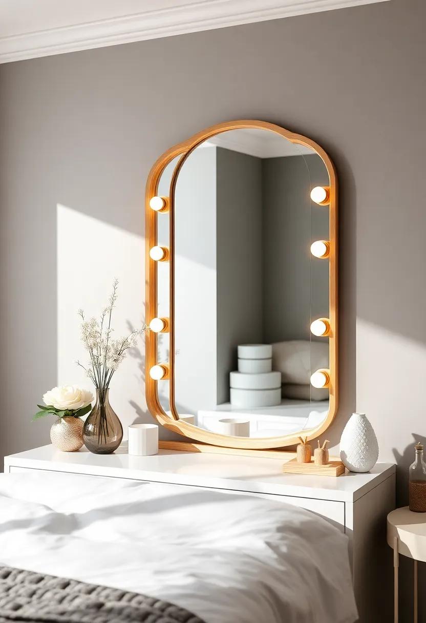 elevate Your Bedroom Aesthetic With a Stunning Vanity Mirror Centerpiece