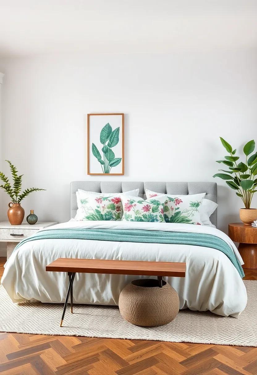 Embrace Nature: Use botanical prints‌ to bring a vibrant touch of greenery⁣ into‌ your bedroom, creating a ⁤calming⁢ atmosphere