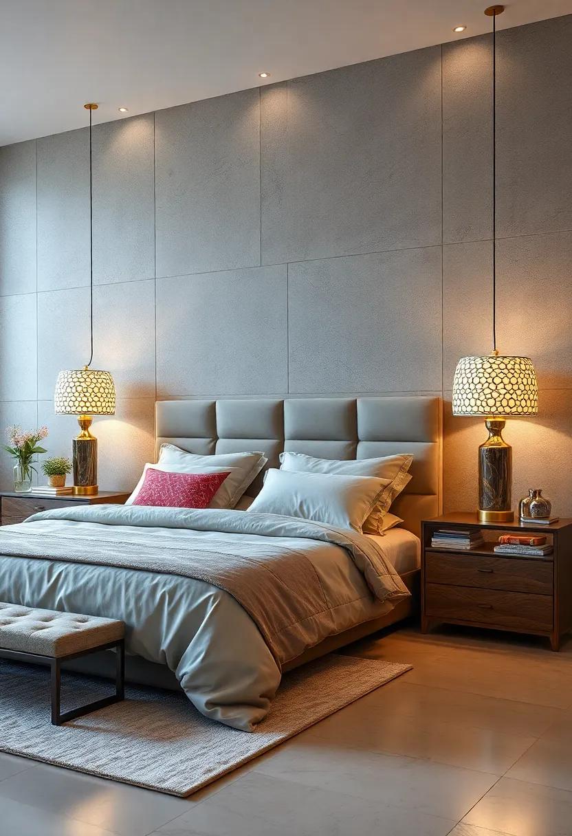 choose unique bedside lamps with intricate designs that not only illuminate but also enhance the overall artistry of ⁣the room