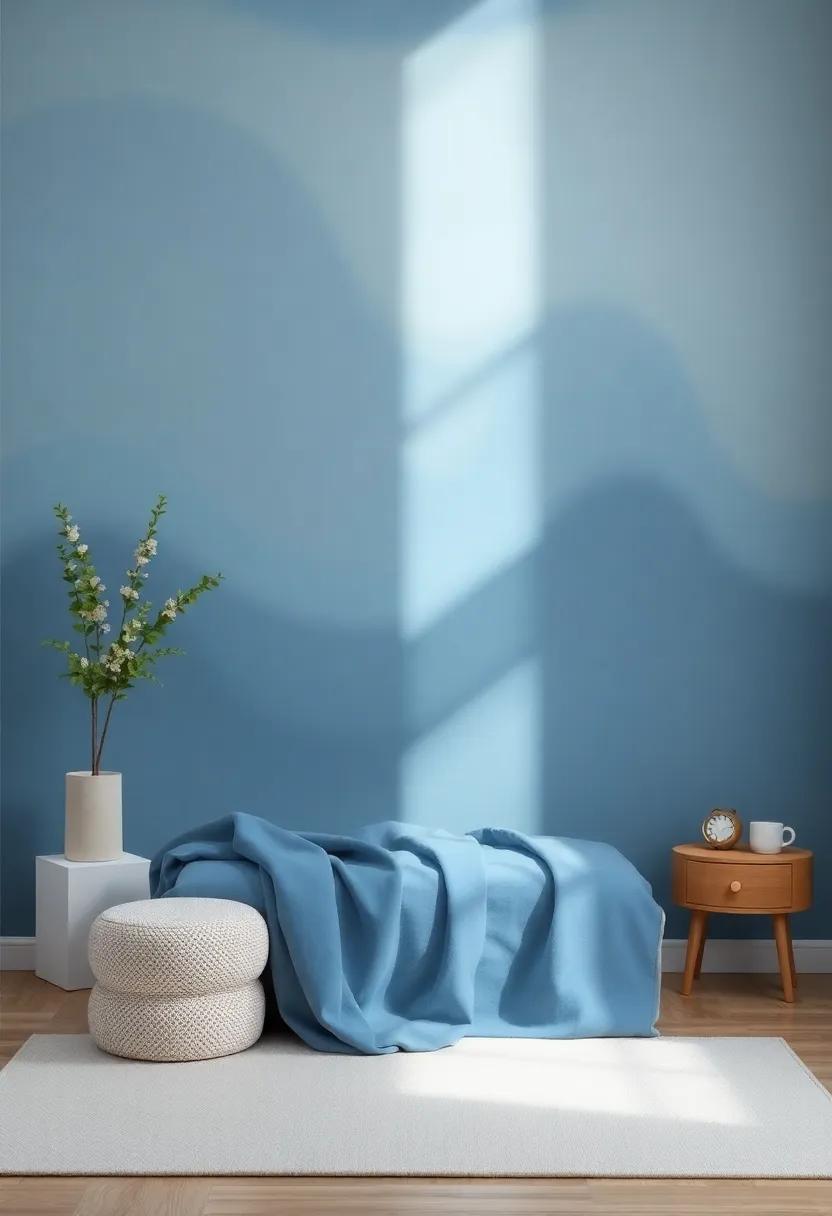 Gentle Waves: Balancing Cool and warm with soft Blue and Beige Combinations