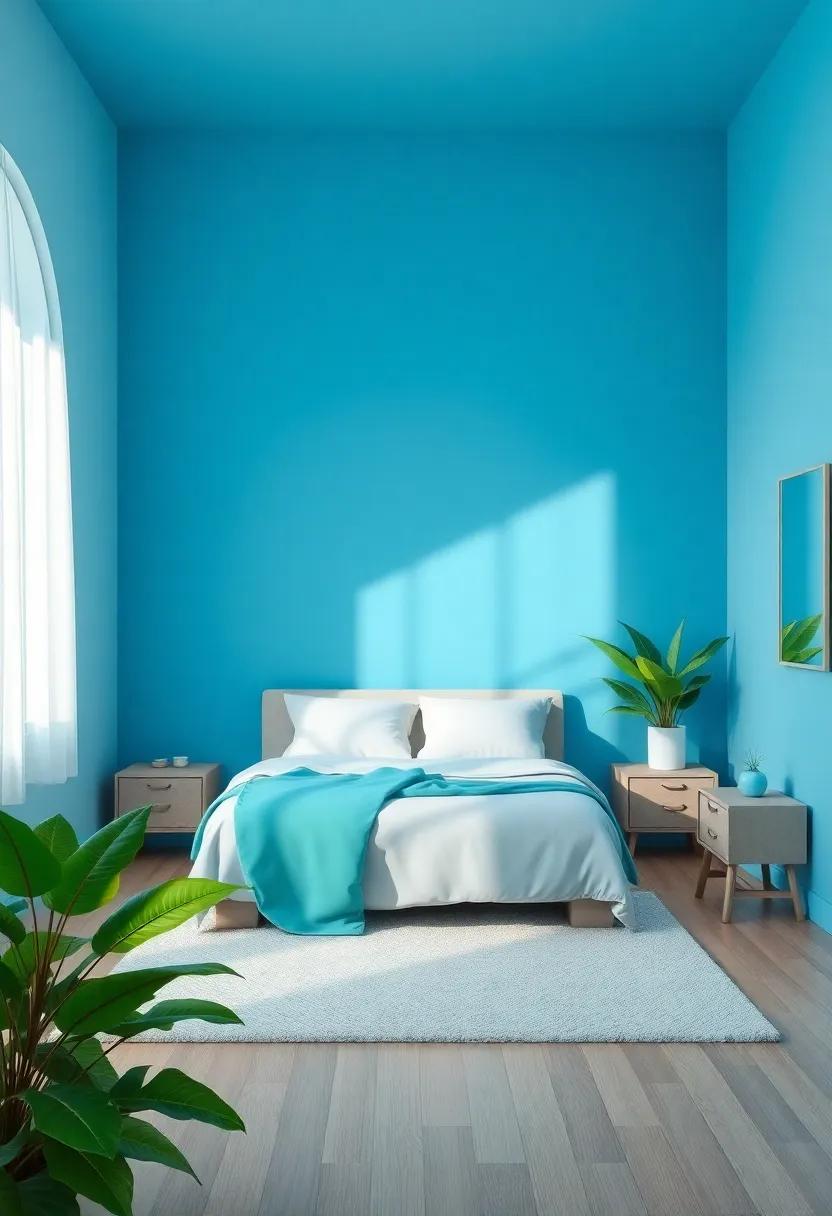 Lush ⁣Lagoon: Merging Emerald⁢ Greens with Vibrant Blues⁣ for⁤ a⁣ Tropical Feel