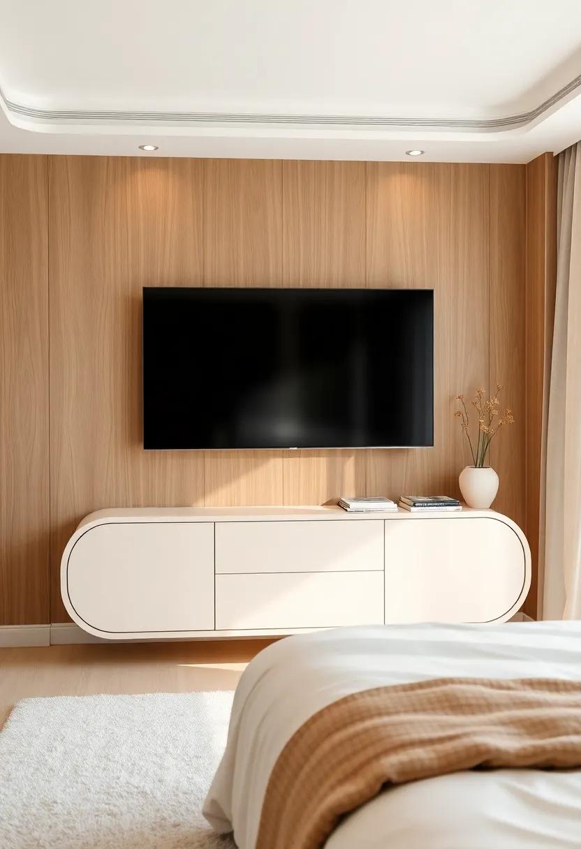 Soft Curves:⁢ The rounded edges of this floating unit provide a gentle contrast to‍ sharp ‍bedroom furnishings, creating a balanced,‍ harmonious look