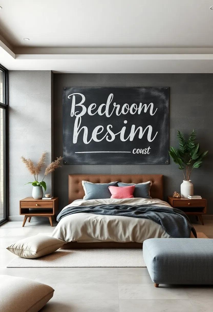 Chalkboard Art: Use chalkboards to create ever-changing typography designs that can reflect your mood or season