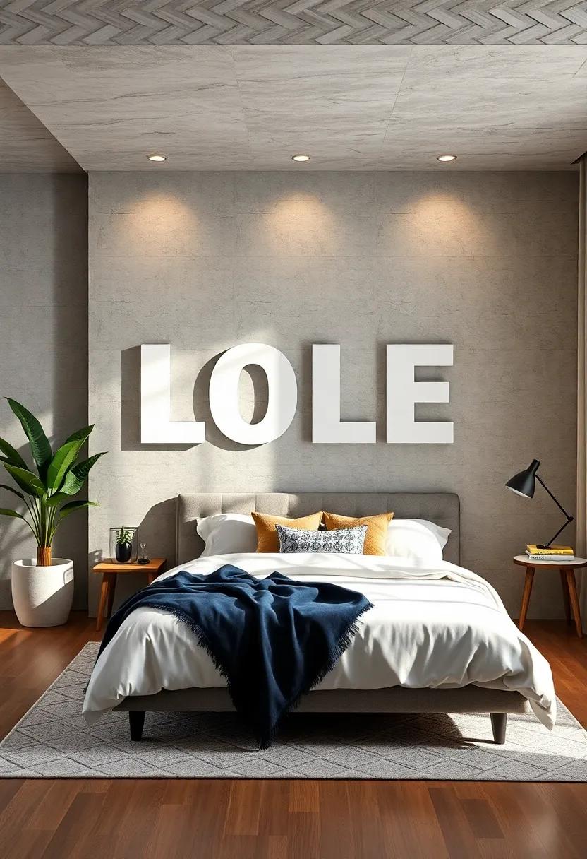 Large Scale Typography: Learn to make a statement with oversized letter art that commands attention and transforms your walls dramatically