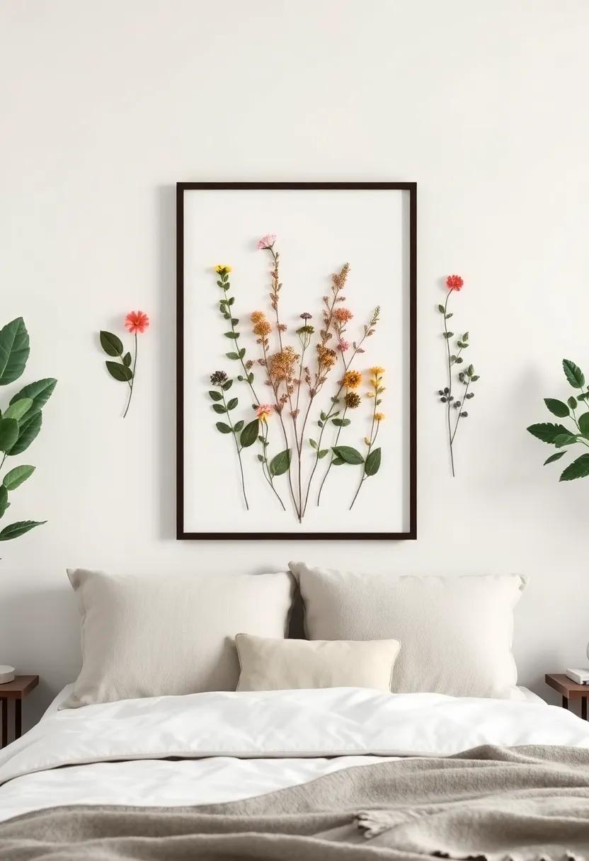 Botanical Art Display: Frame pressed flowers and leaves⁢ in a gallery-style arrangement to add a touch of nature-inspired elegance to​ your space