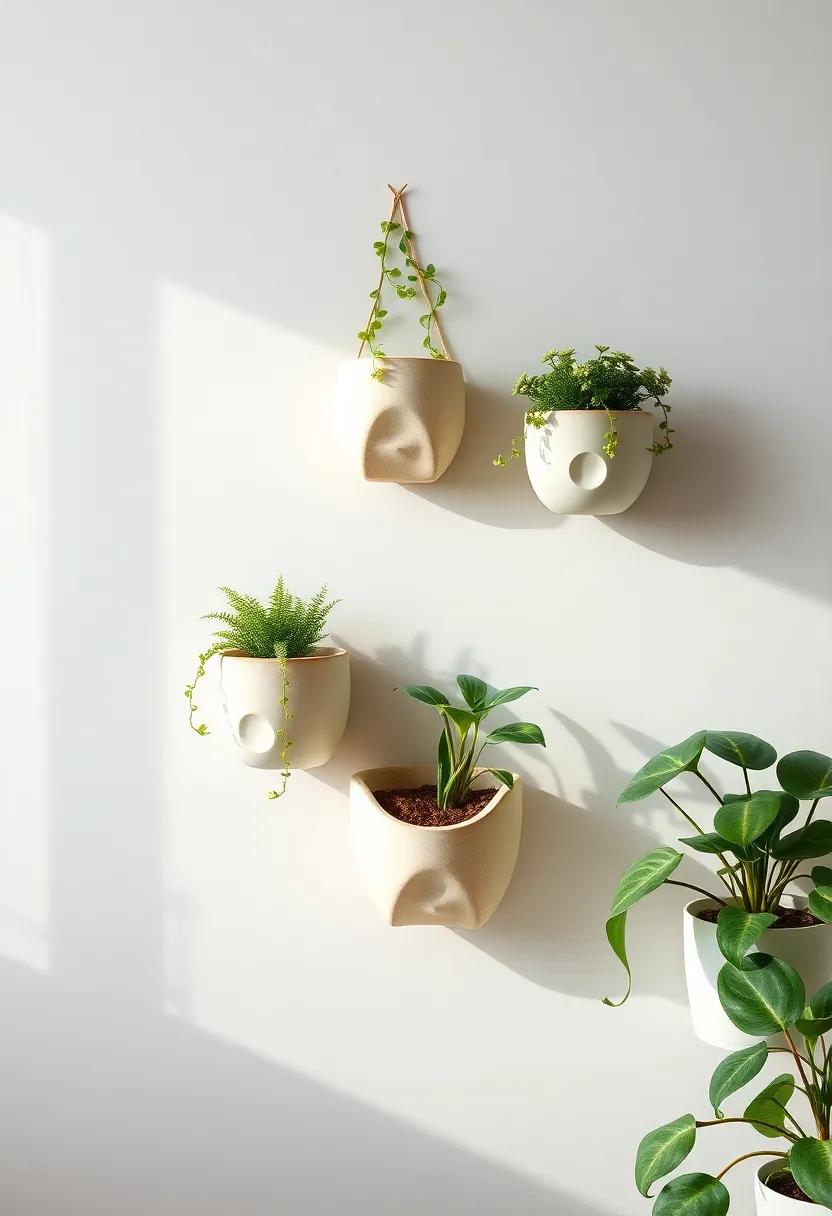 Ceramic Wall Planters: ⁤Opt for whimsical ceramic wall planters that not only hold plants but ⁣also serve as unique art pieces