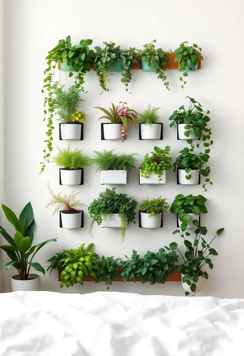 Create a Vertical Garden: Transform a blank⁤ wall into a ‌lush vertical garden using⁣ wall-mounted ‌planters filled with various ⁢herbs ‍and foliage