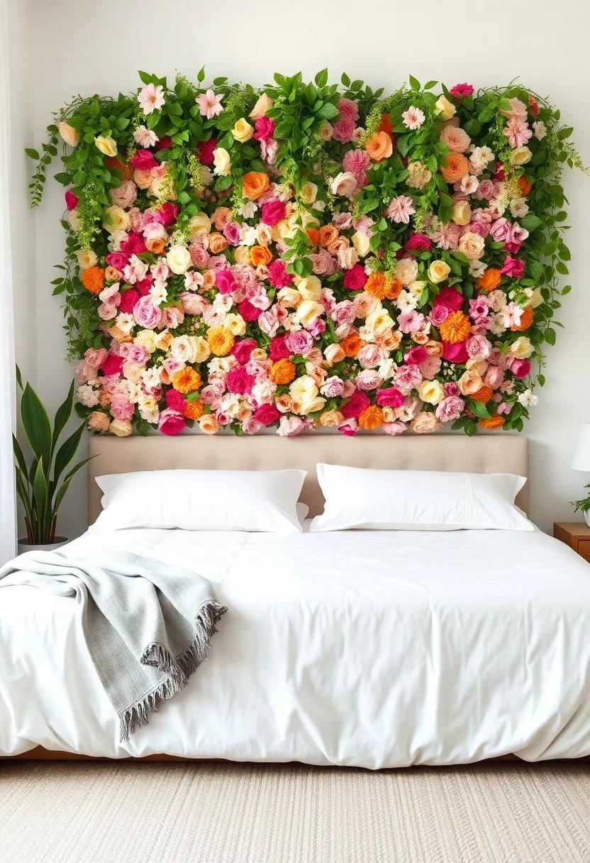 DIY ⁢Flower⁢ Wall: Craft a​ stunning backdrop with faux flowers or live‍ plants, ideal for creating an aesthetically pleasing photo spot
