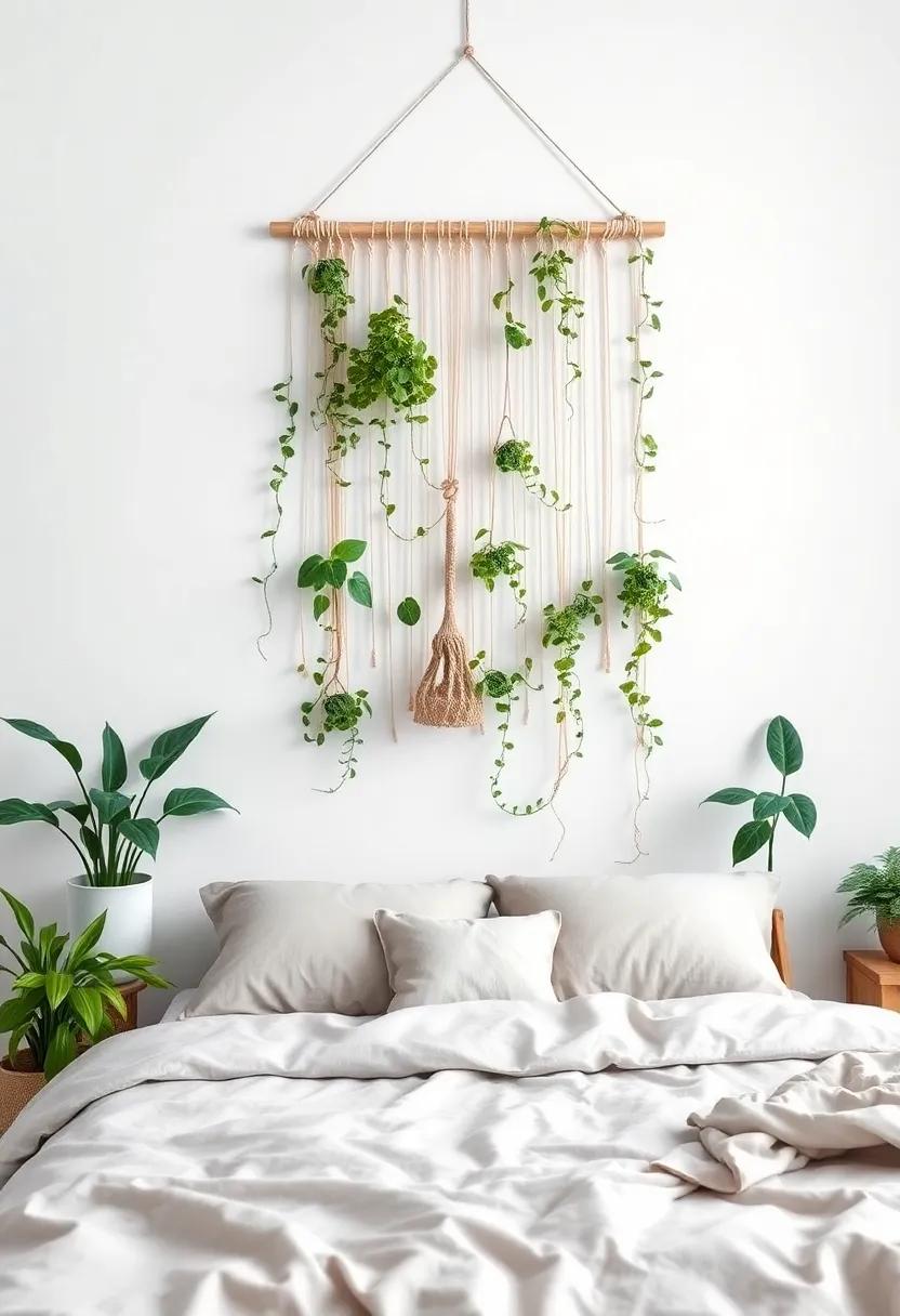 Green String Art: Incorporate string art with plant elements, using​ the strings as a support for climbing plants or trailing‍ vines