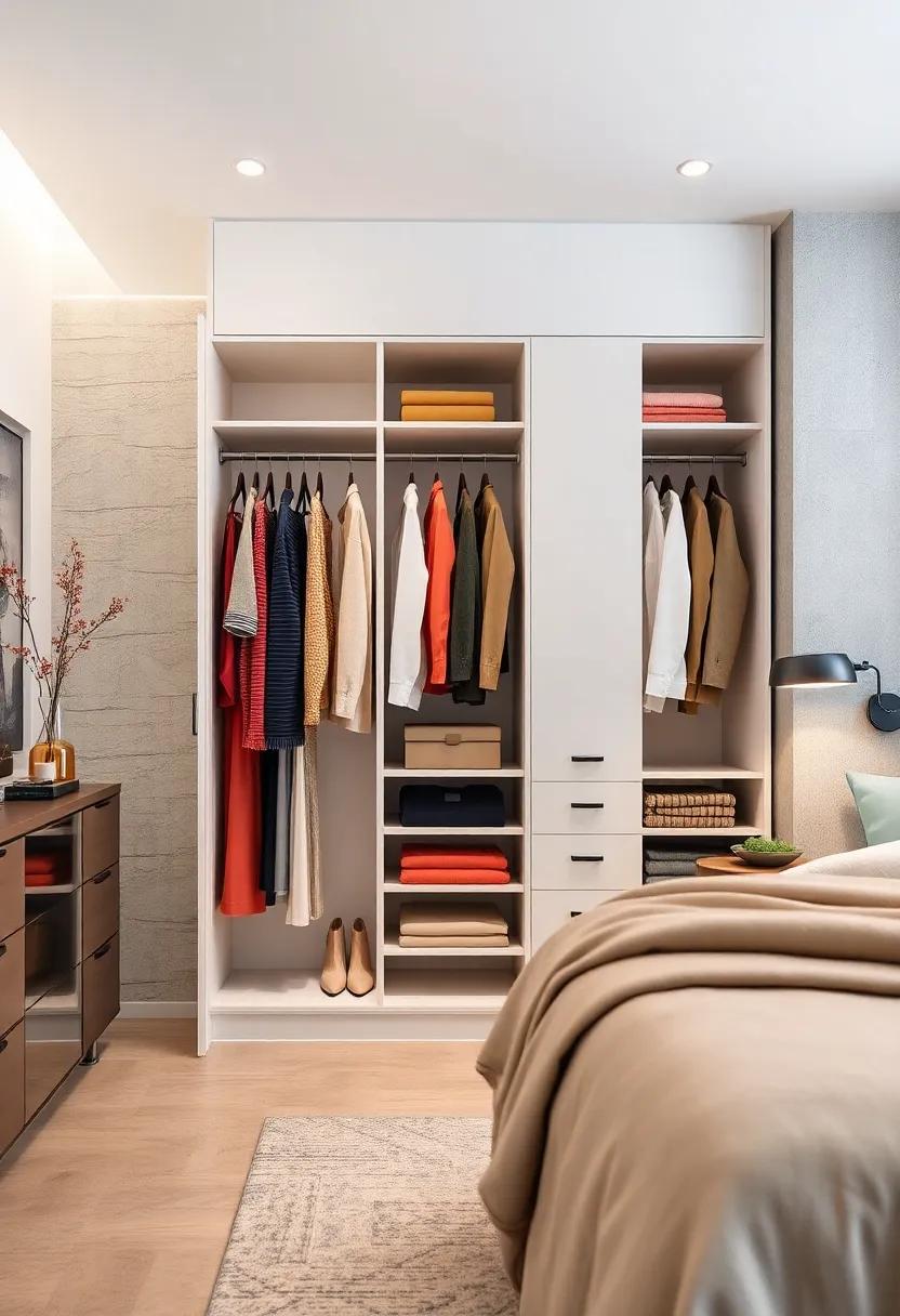 Discover multi-layered ‍pull-out racks that accommodate both long and‌ short garments, in a wardrobe designed for ultimate flexibility and efficiency