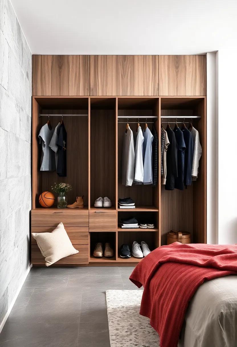 Experience the⁤ practicality of ‌a wardrobe designed specifically for athletes or active lifestyles, complete ‍with pull-out racks for easy access to sports gear⁢ and clothing