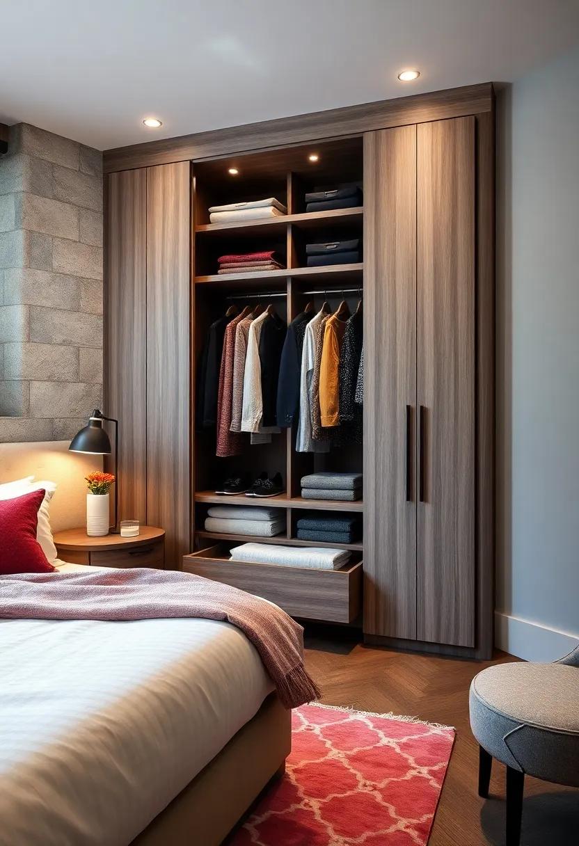 Invest‌ in a high-functioning dressing⁣ wardrobe with a luxurious feature: velvet-lined pull-out racks to keep your delicate ‍garments safe and in pristine condition