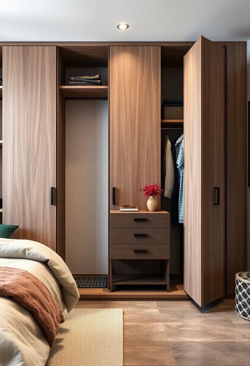 Opt for an urban industrial wardrobe that incorporates metal pull-out racks, giving your bedroom an ⁣edgy yet‌ functional storage ⁢solution