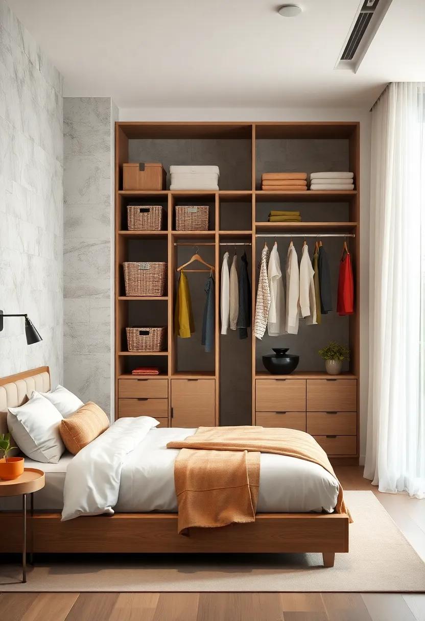 Reimagine ‍your wardrobe with a tropical-inspired design featuring ‍woven⁤ pull-out racks, combining nature’s beauty with ⁣everyday practicality