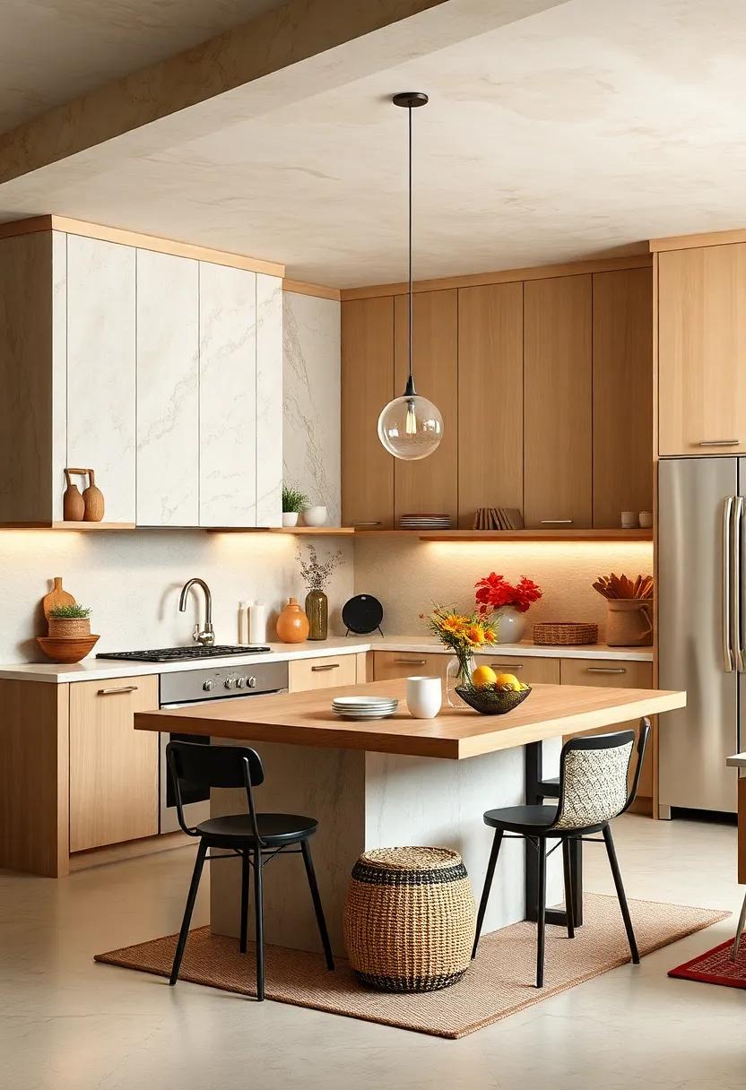 seasonal Decor: Refresh your kitchen regularly with seasonal decor that complements the beige palette, keeping the space lively and inviting