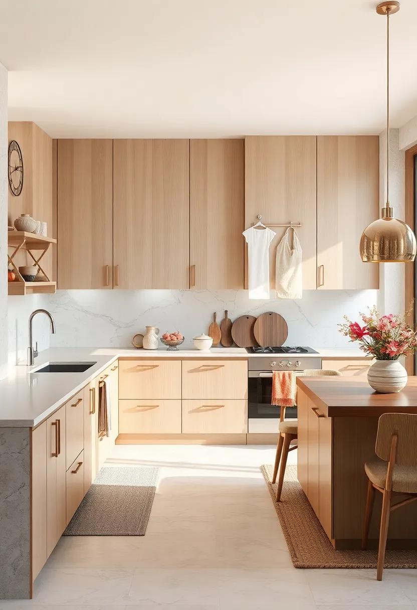 Soft Textiles: Use soft textiles, like patterned dish towels and cushions, to introduce texture and warmth into the space