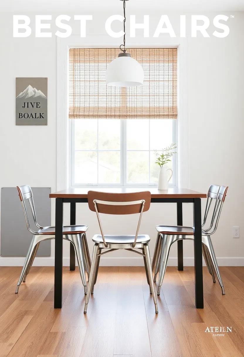 Stackable Metal⁣ Chairs:⁢ These industrial-style chairs bring flair and functionality.​ They stack neatly for ⁣storage, making them a smart choice for ​impromptu gatherings