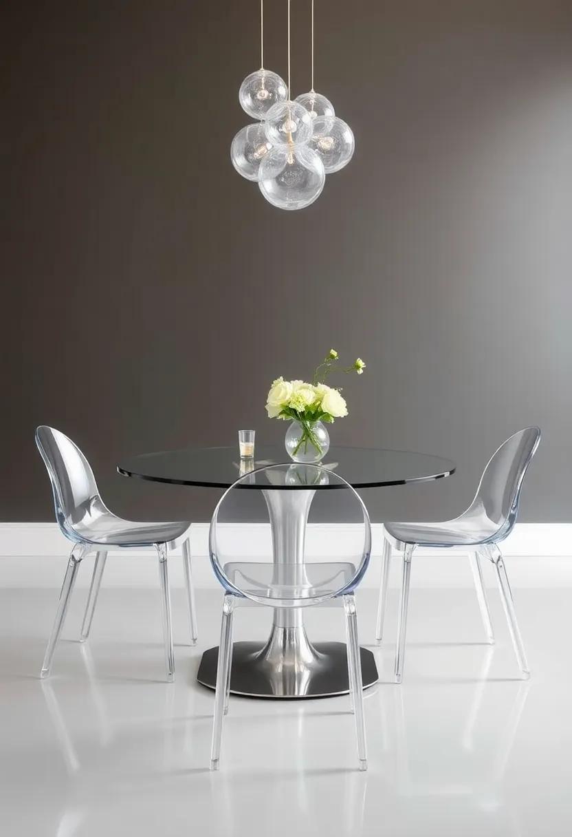 The Clear ‌Acrylic Chair: with a sleek, modern aesthetic, these‍ ghost chairs⁢ create an illusion⁢ of ​more space while seamlessly blending into⁢ any ‍decor style
