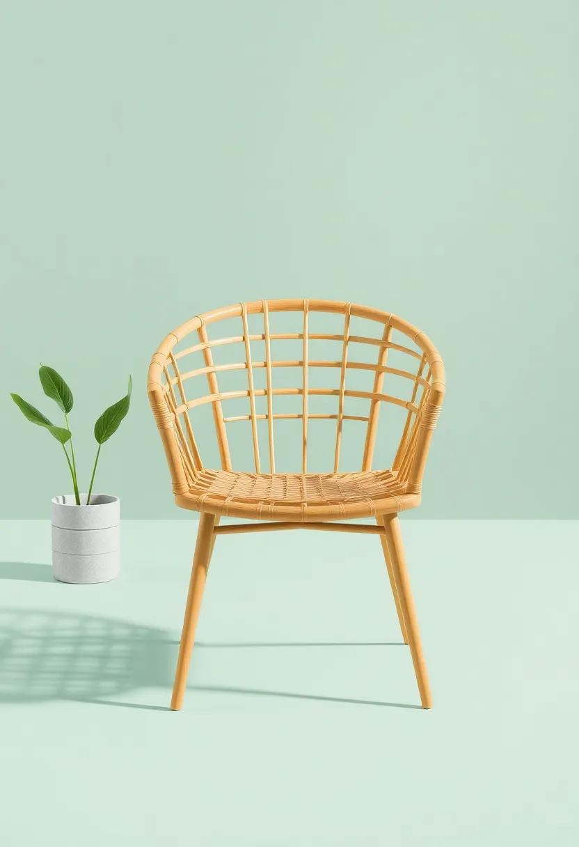the Eco-friendly Bamboo Chair: Sustainable and stylish, bamboo chairs offer a contemporary ⁢look‌ that's light yet sturdy, making them perfect for small dining ⁤areas