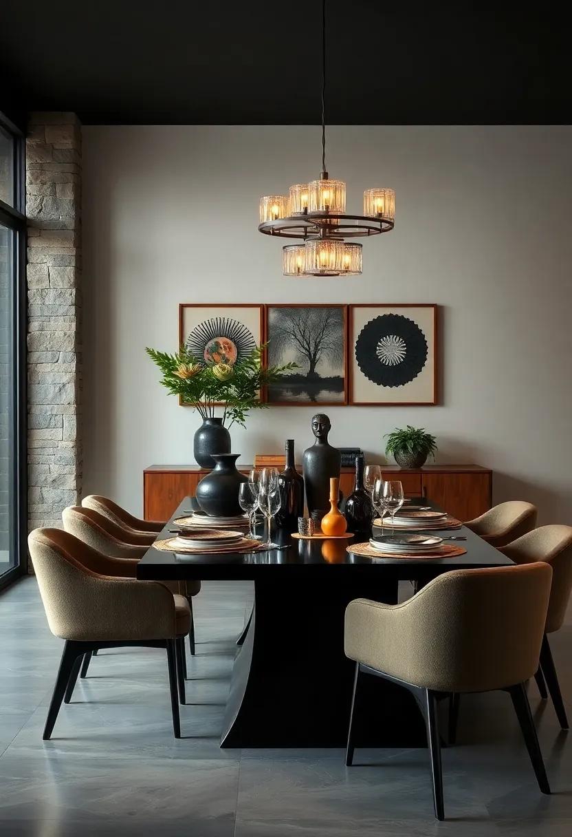 Cultural Artifacts: Infuse your dining decor with meaningful artifacts or sculptures that celebrate black culture and heritage, adding character to your space