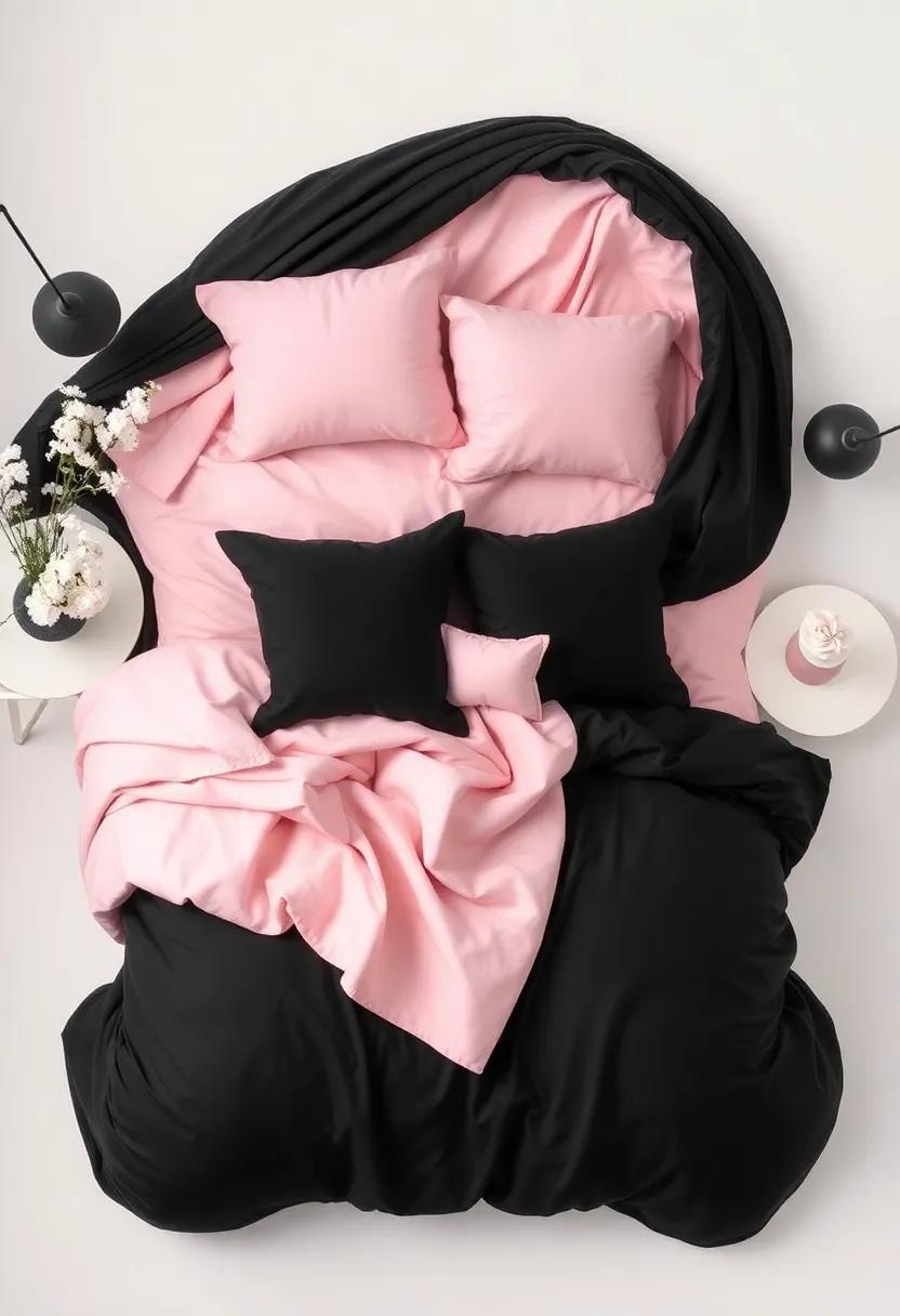 Bedding Bliss: Curating Dreamy Black and Pink Linens for Sweet Slumbers
