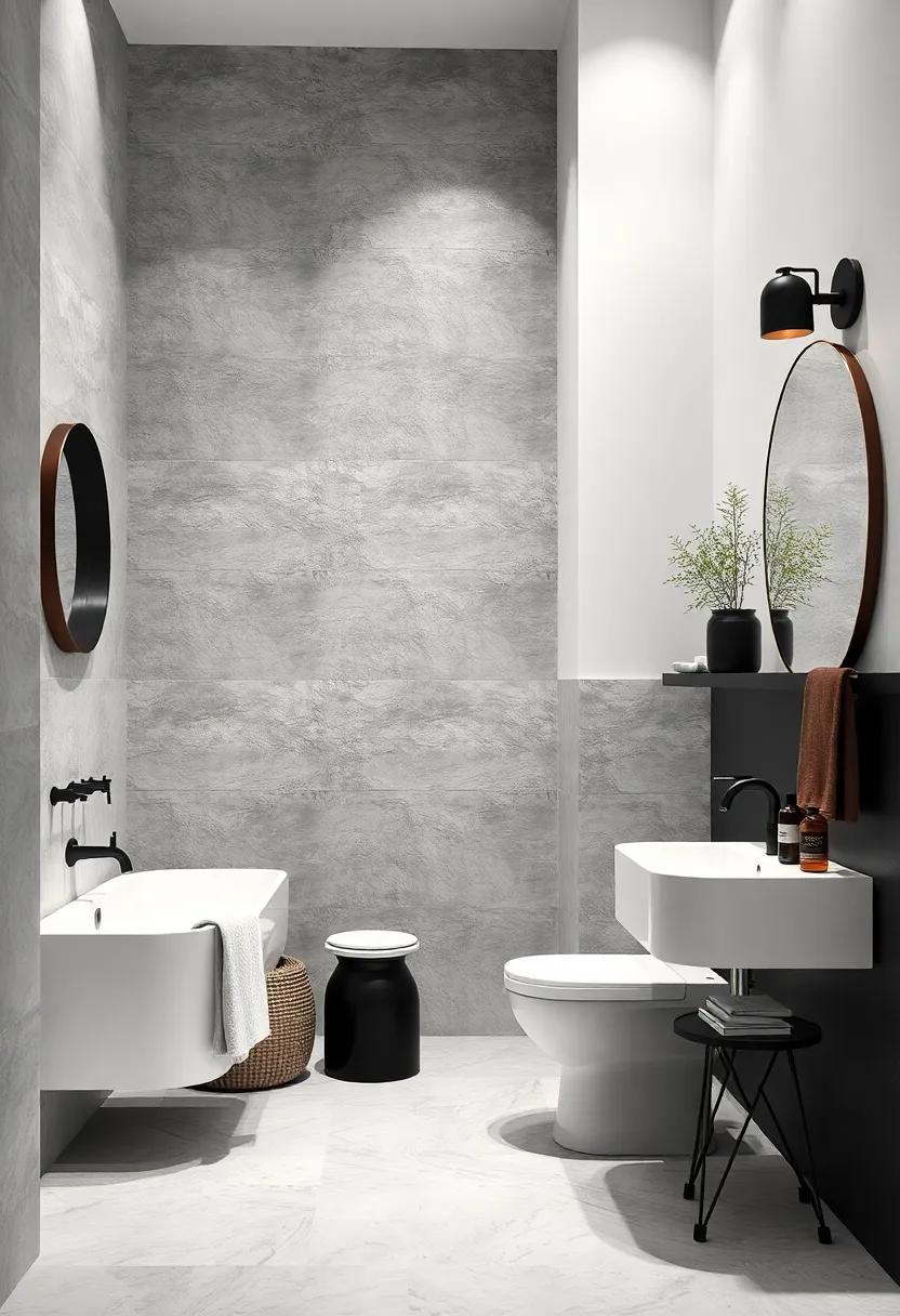 Creating a Monochrome Palette for a Small bathroom Oasis of Style
