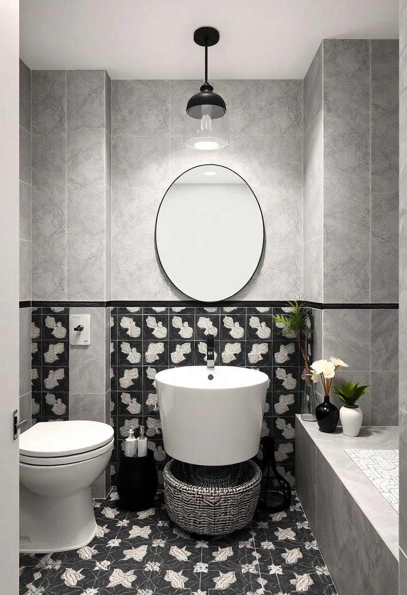 Embracing Bold patterns with Black and white Tiles