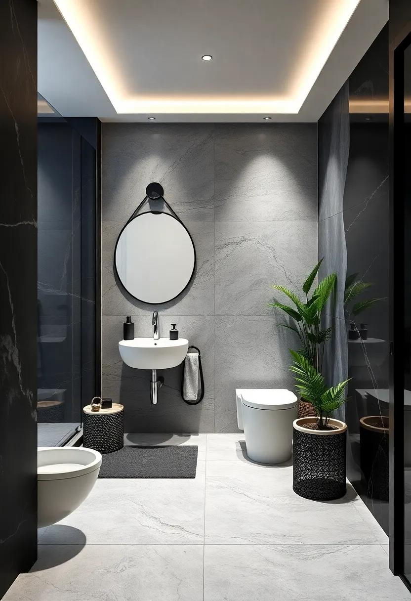 Integrating greenery for a Fresh Twist on Monochrome Décor