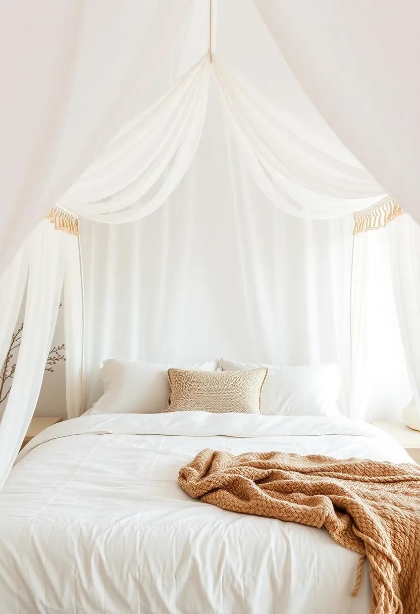Foster tranquility with a ‍neutral palette on ⁤your canopy ​bed, softened ‌by layers of plush bedding‌ and natural fiber ‍accents that promote⁢ restful sleep