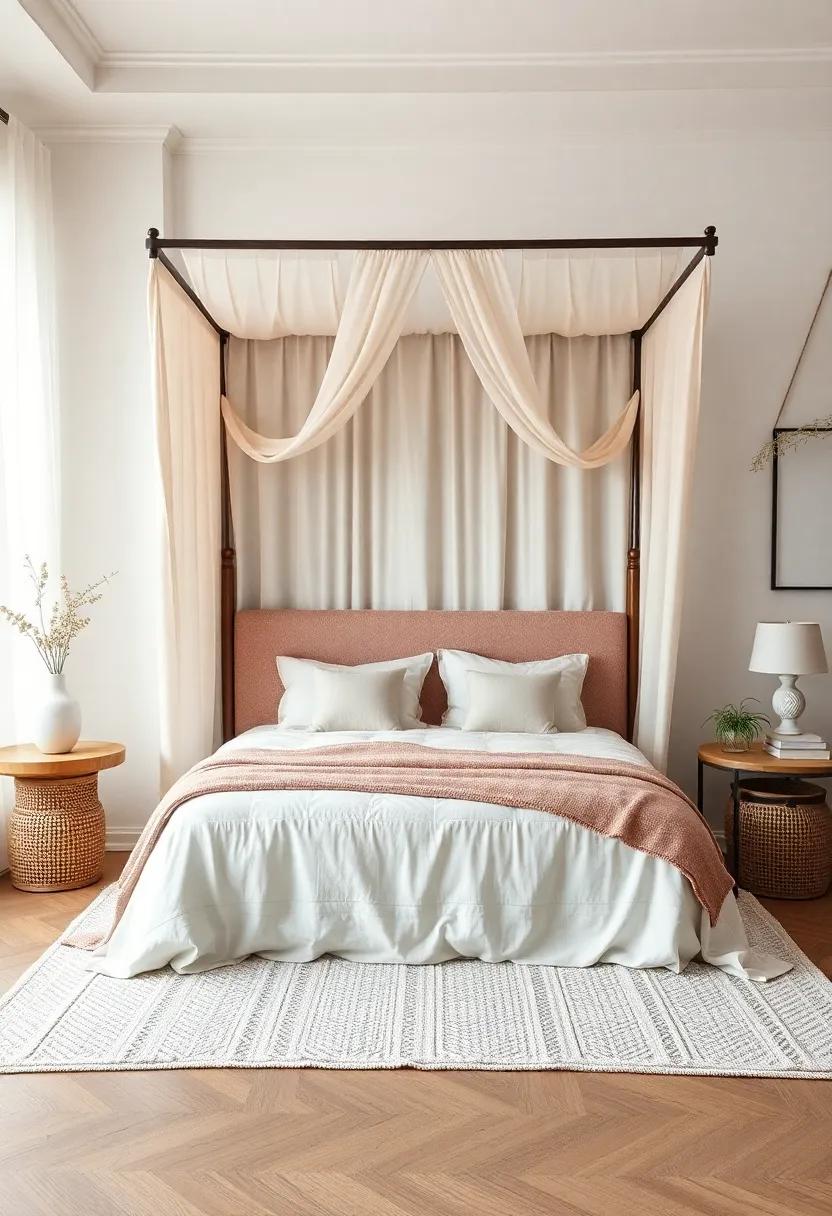 Invite serenity into your space⁤ with a⁤ canopied bed surrounded⁢ by soft,muted shades and calming textures,giving you‌ a‍ peaceful‍ retreat⁣ from the chaos of‍ life