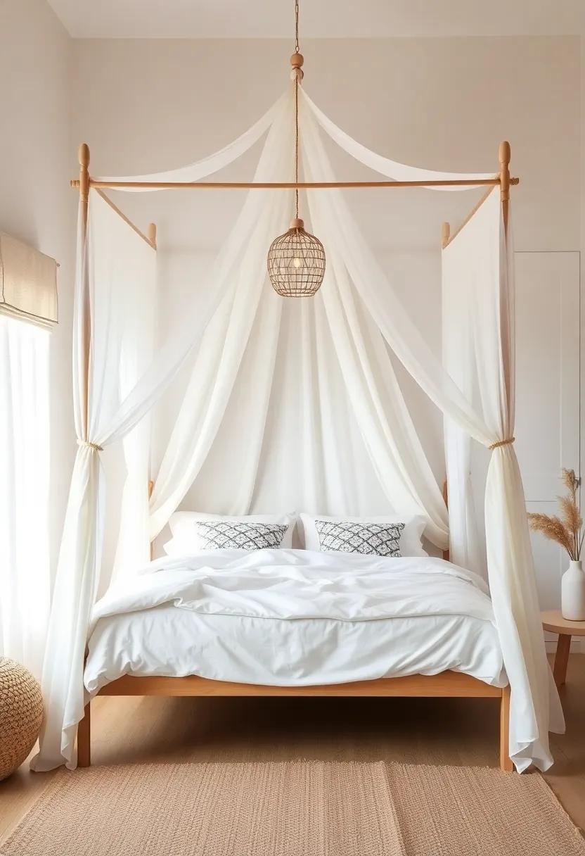 Transform a small space into ​a ‌cozy haven with ​a compact canopy bed,utilizing light‌ textiles‍ and pastel colors to enhance ⁣the sense ⁤of openness ⁣and comfort