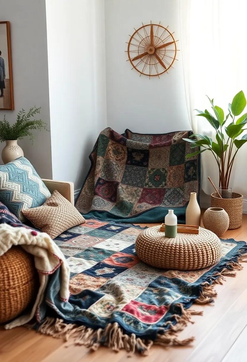 Sew together scraps of fabric to create a unique quilt that adds warmth and comfort to your space