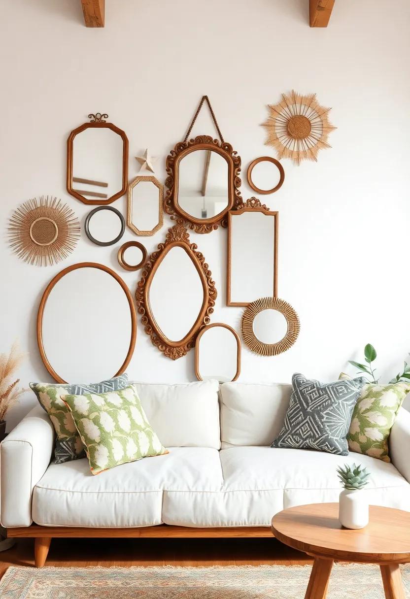 Make a hanging plant display using various terracotta pots suspended from a wooden beam